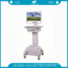 AG-WT002C Medical ABS height adjustable with battery mobile computer nurse cart